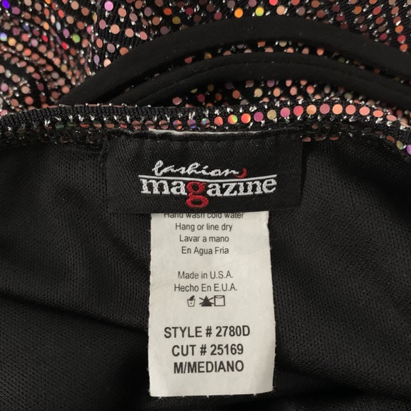 Fashion Magazine Sparkle Bodycon Mini Dress - Picture 3 of 4